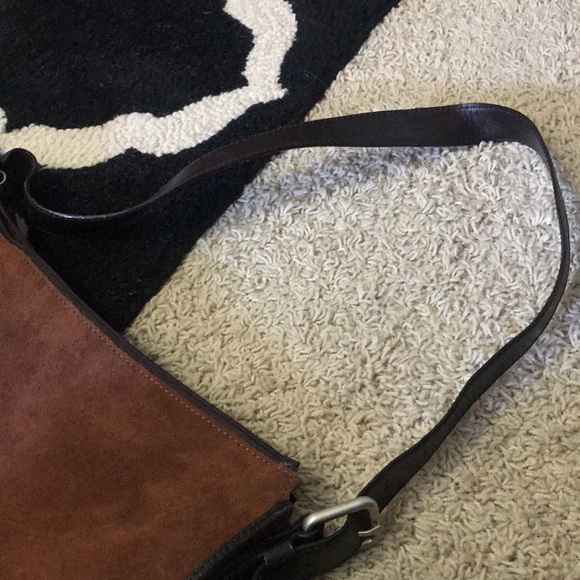 Coccinelle brown suede shoulder bag - Picture 3 of 8